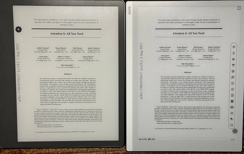 Kindle Scribe (left) vs Go 10.3 (right)